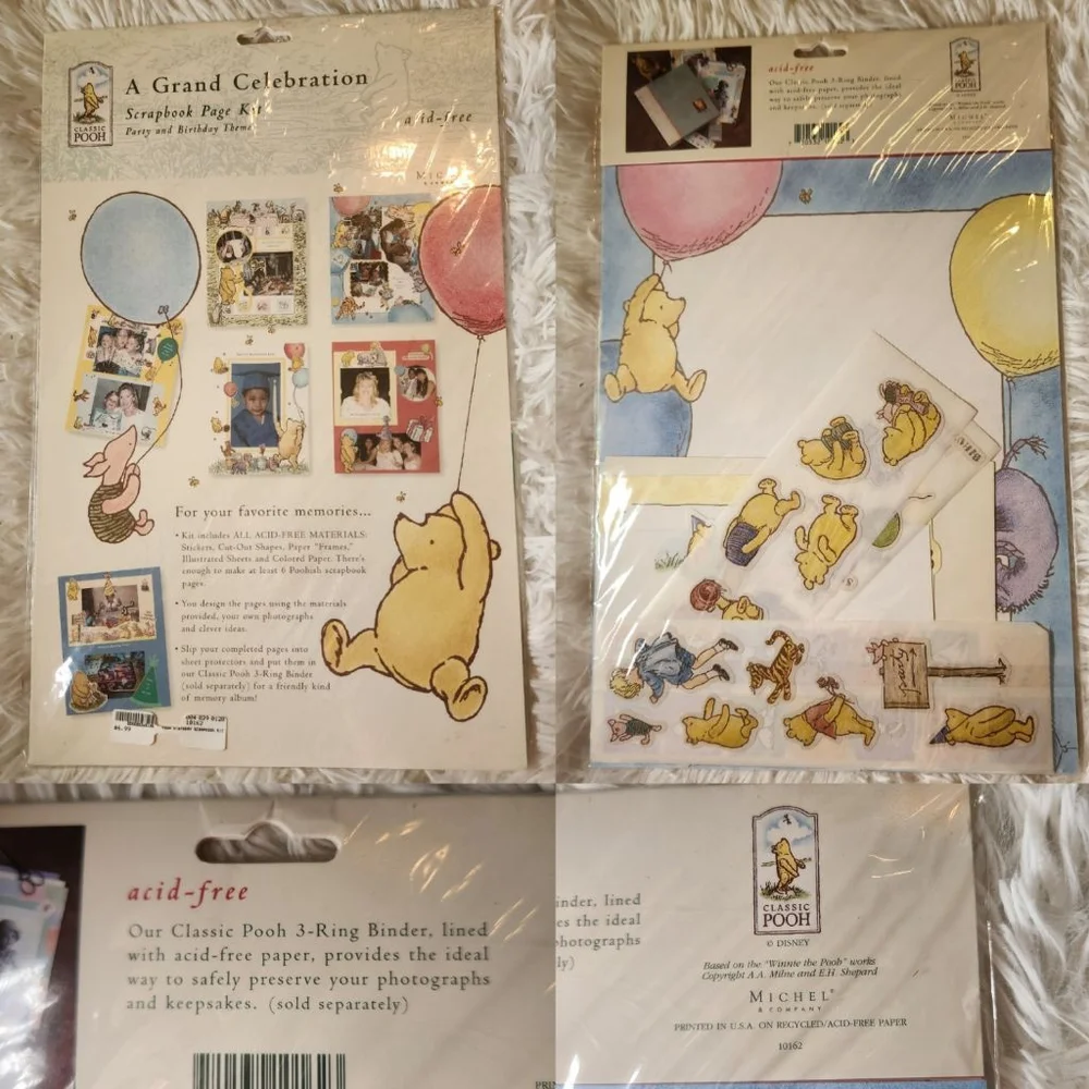 Classic Pooh Michel & Co Winnie The Pooh Scrapbook Lot